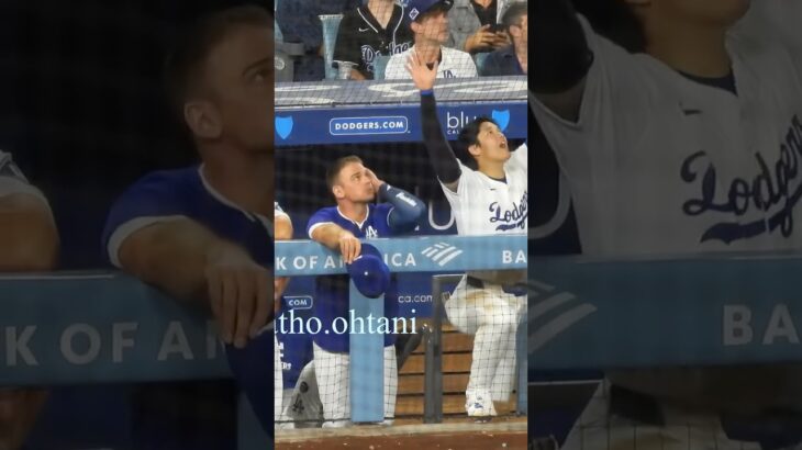 大谷翔平選手、応援するのも楽しそう！#shoheiohtani #dodgers#ドジャース