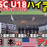 侍ジャパン　日本 vs アメリカ　世界一をかけた最終決戦！連覇か、奪還か…宿命の日米対決！  【WBSC U-18 野球ワールドカップ  決勝　全打席ハイライト】高校野球 日本代表　2025.9.13