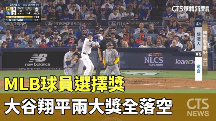 MLB球員選擇獎　大谷翔平兩大獎全落空｜華視新聞 20251030 @CtsTw