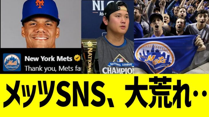 【海外の反応】メッツSNS、大谷翔平の活躍でフアンソトらに要求爆発…！！
