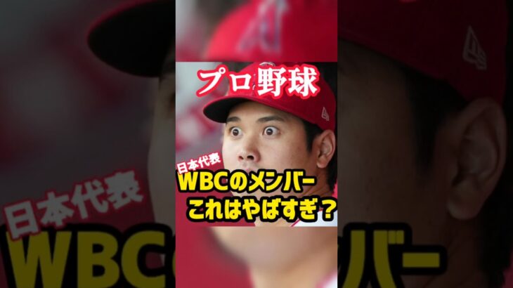 【プロ野球WBCのメンバーがやばい！！】