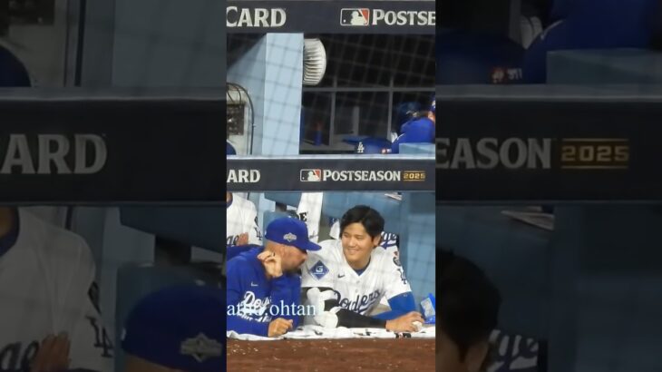 現地映像‼️大谷翔平選手、ピッチングコーチのモノマネする！「投手が打たれてばかりいる時こんな子押してるよ」と本人の前でモノマネしてしまう。大谷選手しか許されないジョーク#ohtani #dodgers