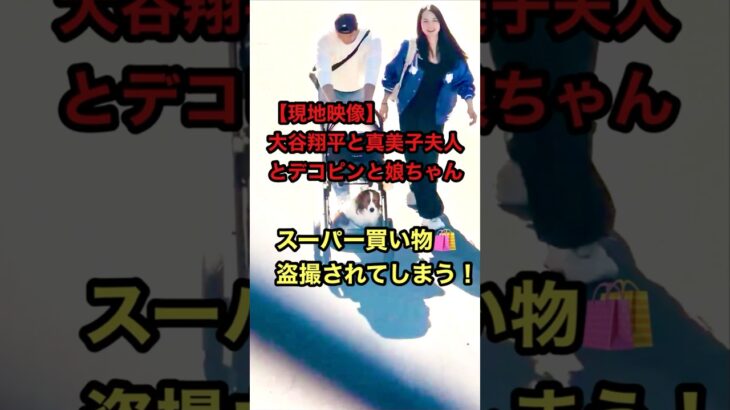【現地映像】大谷翔平と真美子夫人と娘ちゃんとデコピン #shoheiohtani