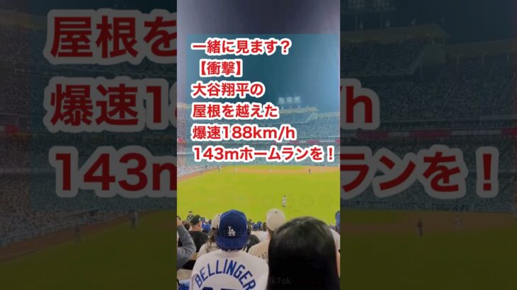 一緒に外野席から大谷翔平の特大ホームラン見ます？ #shoheiohtani #dodgers #nlcs