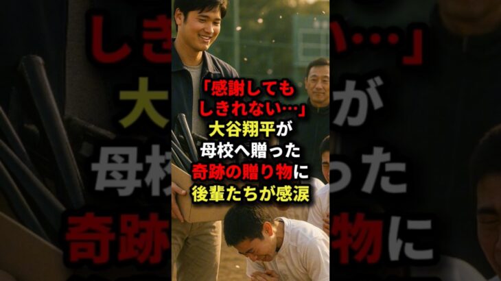 「感謝してもしきれない⋯」大谷翔平が母校に贈った奇跡の贈り物に後輩たちが感涙#海外の反応 #大谷翔平