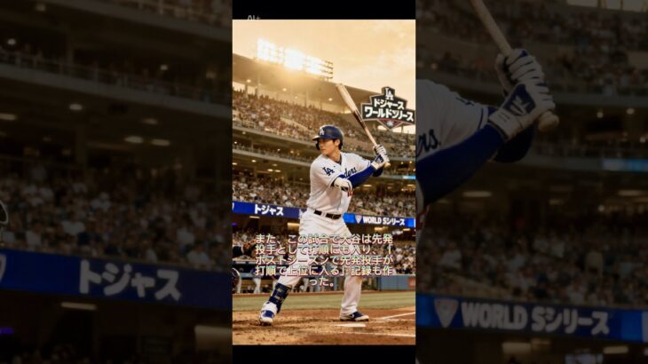 ワールドシリーズ　大谷翔平　快挙　異次元の活躍