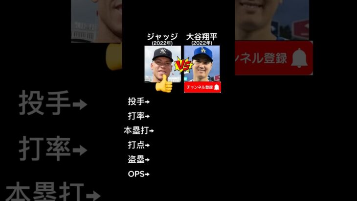 【2022年MVP論争】大谷翔平vsジャッジ 結局どっちが凄かった!? #大谷翔平 #大谷 #ドジャース #エンゼルス #ジャッジ #ヤンキース #mvp #ワールドシリーズ