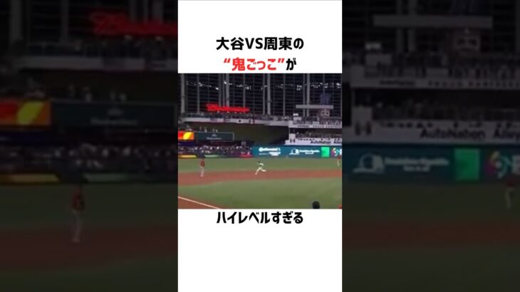 【2023WBC】大谷翔平VS周東佑京の鬼ごっこがヤバい#wbc#周東佑京#大谷翔平