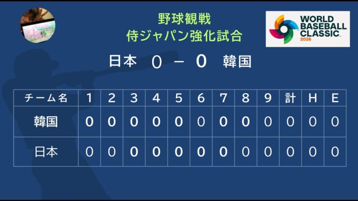 【侍ジャパンシリーズ2025 日本 vs 韓国（WBC強化試合)】 観戦中….