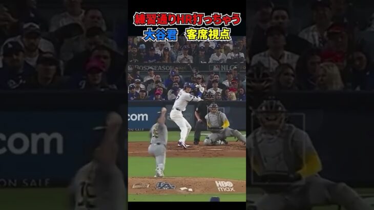 練習通りHR打っちゃう大谷【客席視点】#ドジャース #大谷翔平 #ホームラン #メジャーリーグ #現地映像