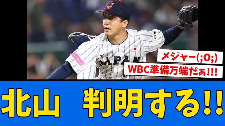 【判明】北山がWBCに向けて”あれ”に適用する!!!!!!!!!