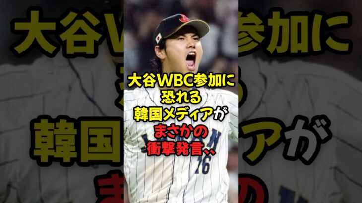 大谷翔平WBC参加に恐れる韓国メディアがまさかの衝撃発言…