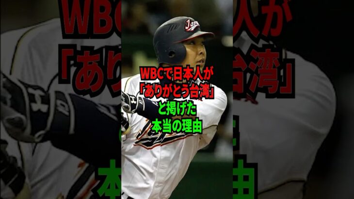 WBCで日本人が「ありがとう台湾」と掲げた本当の理由 #shorts #プロ野球 #npb