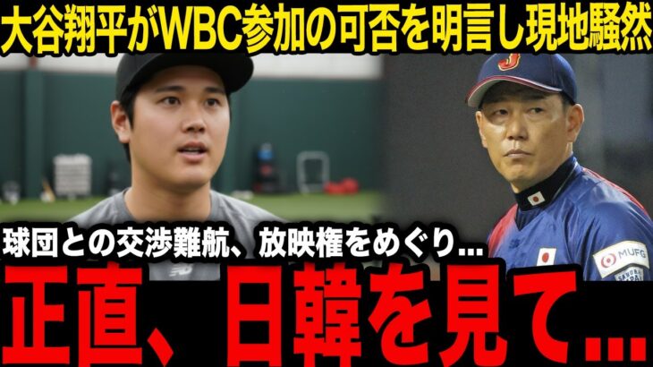 【WBC】大谷翔平が代表入りの可否について衝撃告白！「球団と揉めてでも参加したい」球団側が何色を示すドジャースとの契約内容に驚きを隠せない…日韓強化試合へのコメント内容に一同騒然【ドジャース/MLB】