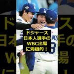 【WBC】ドジャース日本人選手のWBC出場に消極的！