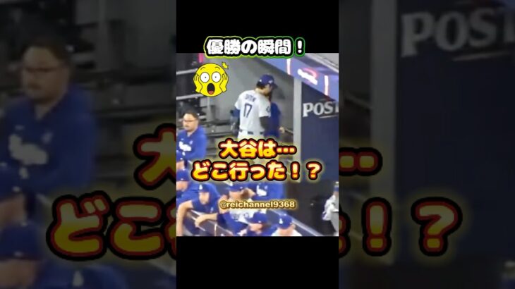 【大谷翔平】ワールドシリーズ優勝の瞬間、大谷は…どこ行った？🤔😂 #shorts #mlb #大谷翔平