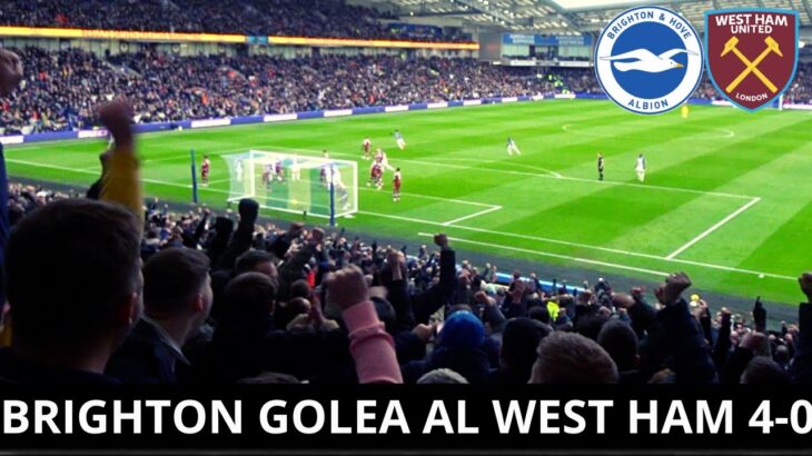 BRIGHTON GOLEA AL WEST HAM UNITED | Brighton 4-0 West Ham | Brighton move further into European