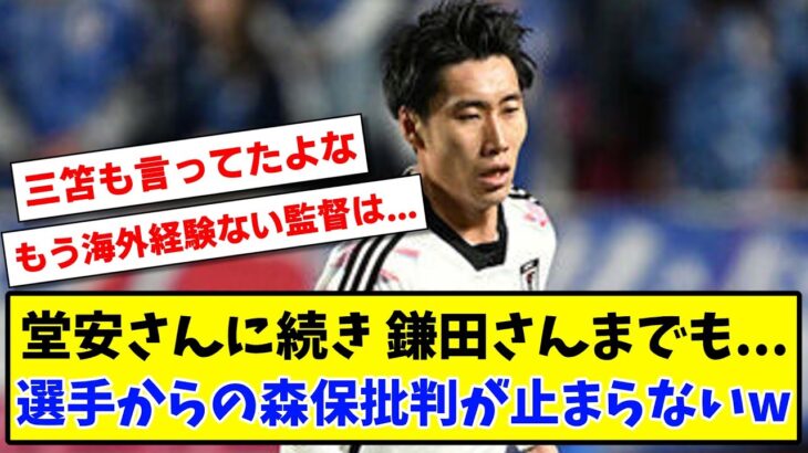 【悲報】堂安さんに続き 鎌田さんまでも…選手からの森保監督批判が止まらないwww【2ch反応】【サッカースレ】