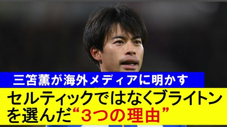 【三笘薫が海外メディアに明かす】セルティックではなくブライトンを選んだ“3つの理由”【国内の反応】