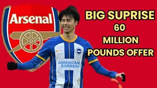 🚨Breaking news🤝Finally Arsenal Offer £60m for Brighton’s Mitoma