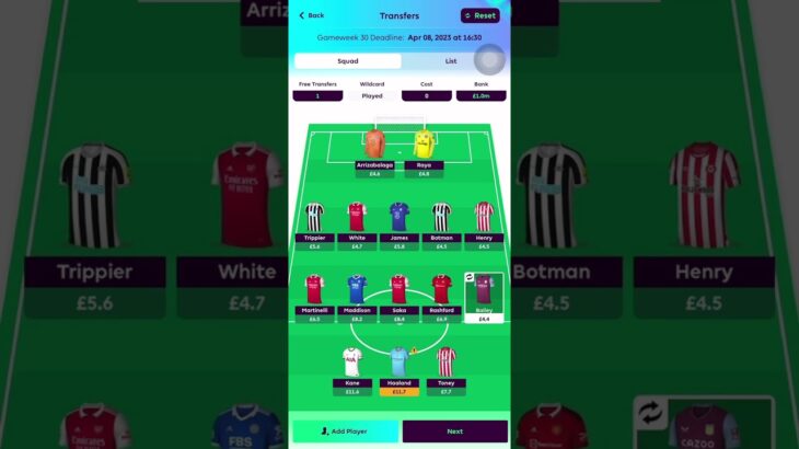 GW30✅Mitoma out for Bailey.Captain Choice 1.Håland 2.Rashford 3.Maddison #fpl #premierleague#haland