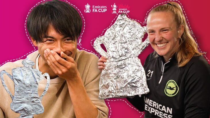 Kaoru Mitoma & Zoe Morse Take On The Tin Foil FA Cup Challenge 🏆✂️ | Emirates FA Cup