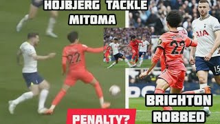 Mitoma Fouled by Hojbjerg but VAR ruled out Penalty & Kaoru Mitoma Goal vs Spurs was given Handball