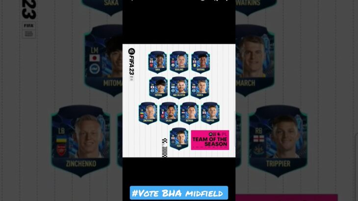 Mitoma tots 三苫プレミアリーグのシーズン最優秀チーム #Vote full brighton midfield MMM