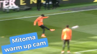 Mitoma warm up cam vs Tottenham 三笘薫 ブライトン vs トットナム