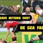 De Gea Saves Mitoma strike with Face as De Gea was Knocked out after Lindelof Bad Pass vs Brighton