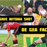 De Gea Saves Mitoma strike with Face as De Gea was Knocked out after  Lindelof Bad Pass vs Brighton