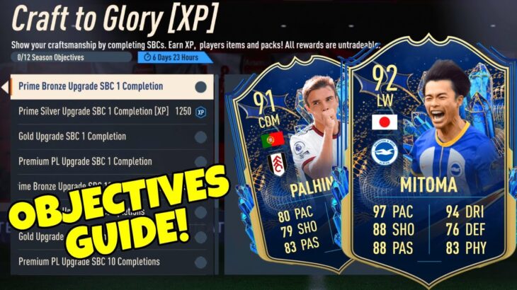 HOW TO COMPLETE CRAFT TO GLORY OBJECTIVES! – 92 Mitoma & 91 Palhinha Objective – FIFA 23