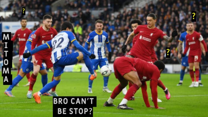 Kaoru Mitoma brought Defenders on their knees vs Liverpool