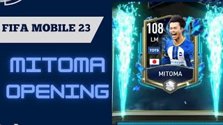 TEAM OF THE SEASON( PREMIER LEAUGE ) ” MITOMA” ( 108 OVR – LM ) PACK OPENING IN FIFA MOBILE 23 GAME.