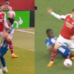 VAR ignores Gabriel Martinelli Injury tackle on Kaoru Mitoma vs Arsenal vs Brighton Moisés Caicedo