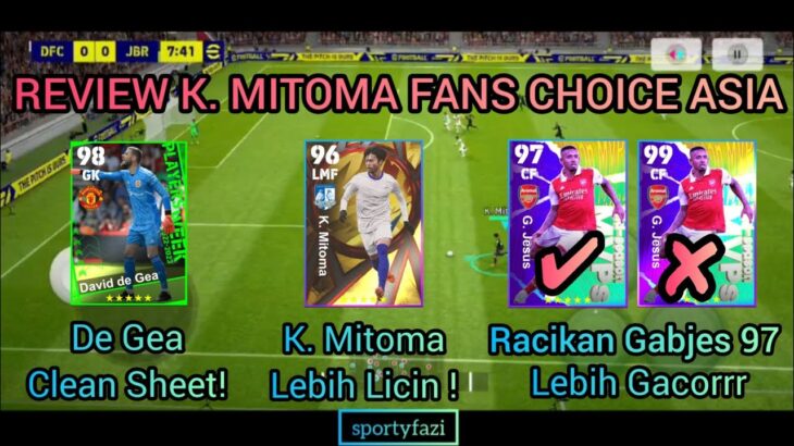 Review K. MITOMA Fans Choice Asia || Jago Dribbling, lebih licin, Assist = 1 #efootball2023mobile