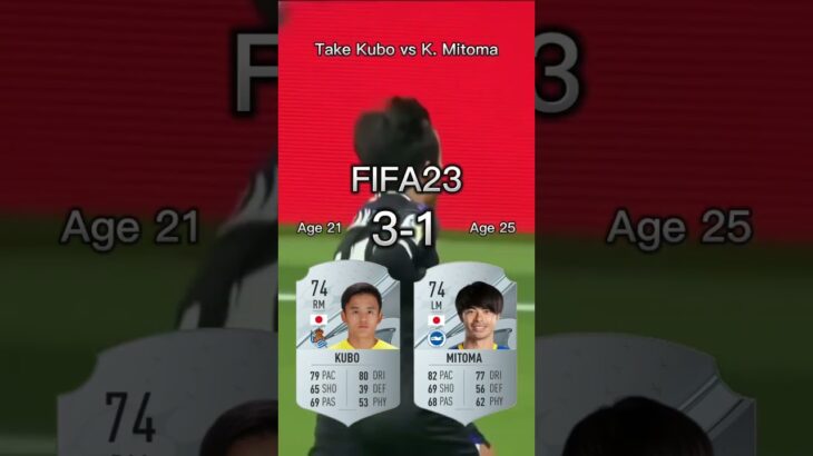 Take Kubo vs Kaoru Mitoma【FIFA OVR Compilation】久保建英vs三笘薫