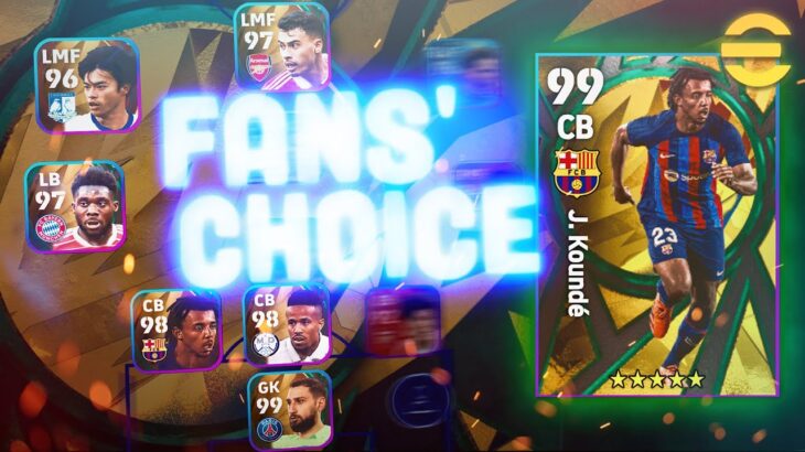 Testing new FANS’ CHOICE cards (Kounde, Mitoma, Donna) | eFootball 23