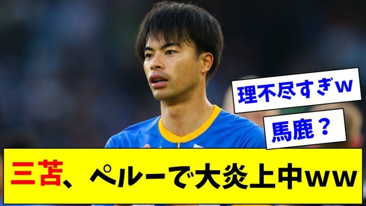 【悲報】三笘薫さん、ペルーで大炎上中ｗその理由があまりにも理不尽すぎたｗｗ