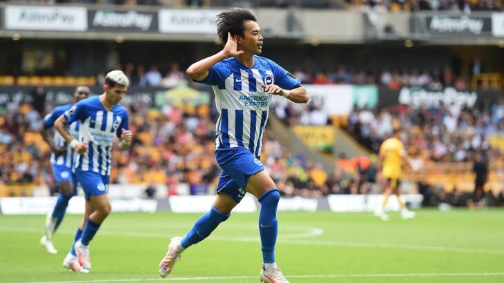 Kaoru Mitoma vs Wolves 19/8/2023 | Premier League Matchday 2 | 1 Goal & 1 Assist