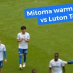 Mitoma warm up cam vs Luton Town 三笘薫 アシスト ブライトン vs ルートンタウン