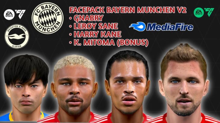 REAL FACEPACK PES PPSSPP 2024 (BAYERN MUNCHEN V2 AND K. MITOMA)