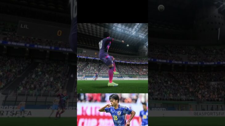 三笘選手でバイシクルシュート決めて下さい！ #shorts #fifa23 #三笘薫 #サッカー #ゲーム実況 #efootball #イーフト #ウイイレ #スーパーゴール