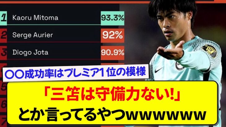 「三笘は守備力ない！」とか言ってるやつ、聞けwwwwwww【2ch】【サッカー】