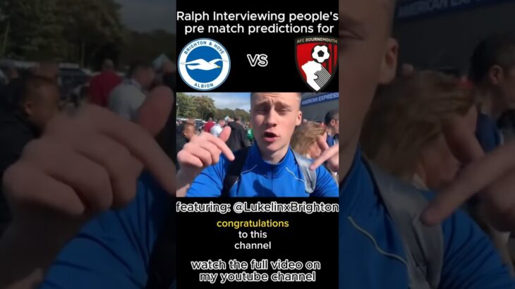 Full video on my channel #brighton #brightonfans #mitoma #brightonvsbournemouth #interviews