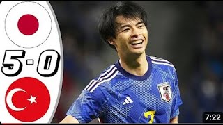 Japan vs Turkey Highlights 5 0 All Goals  2023 #japan #turkey #mitoma#japan #turkey #mitoma