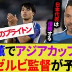 【アジアカップ】デ・ゼルビ監督が三笘薫を使えば日本代表は優勝できると予想【ブライトン/サッカー日本代表/デゼルビ】