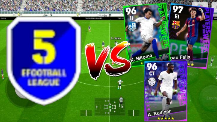 ME HUMILLAN RIVALES DE 5 DIVISION // REVIEW Joao Felix, Rudiger & Mitoma // eFootball MOBILE 2024