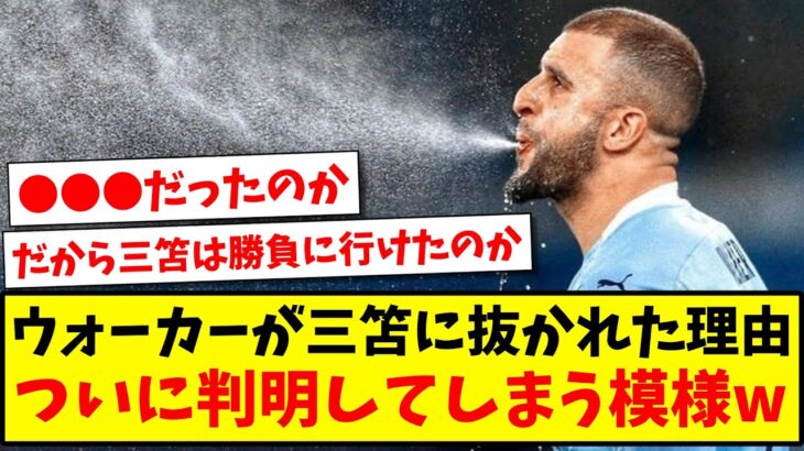 【悲報】ウォーカーが三笘に抜かれた理由、ついに判明してしまう模様www【2ch反応】【サッカースレ】