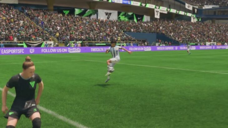 EA SPORTS FC24 三笘のクロスから久保の神トラップからのボレーシュート(リプレイBGMなし)